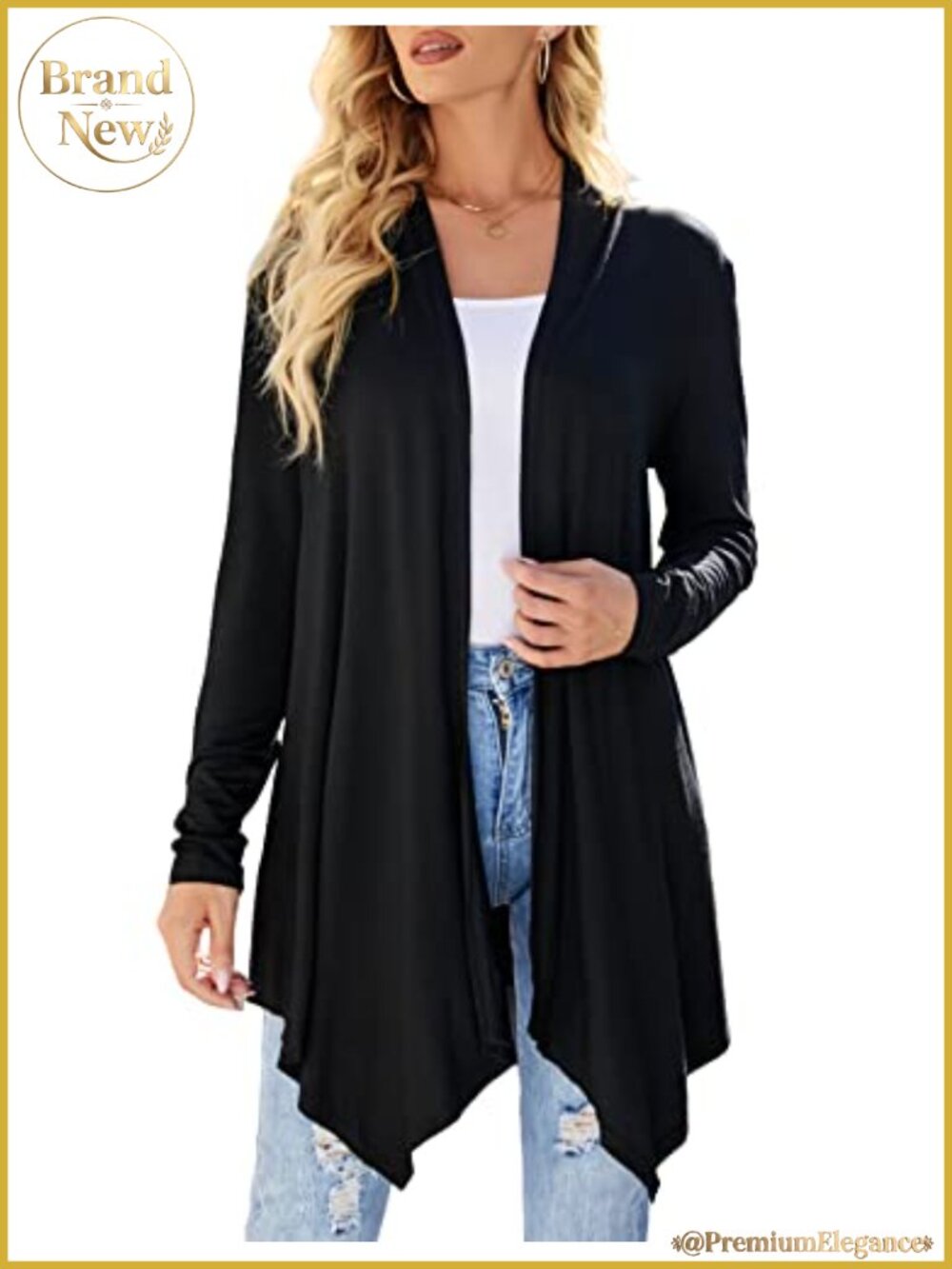 Lightweight Open Front Cardigan Long Sleeve Duster Sweater